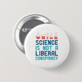 Badge Rond 5 Cm Conspiration libérale (Devant & derrière)