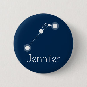 Badge Rond 5 Cm Constellation Zodiaque d'Aries personnalisée