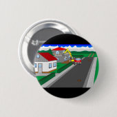 Badge Rond 5 Cm Construction de routes (Devant & derrière)