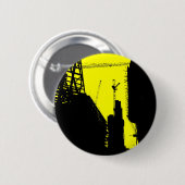Badge Rond 5 Cm Constructions - Jaune (Devant & derrière)