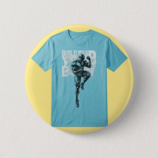 Badge Rond 5 Cm "Construisez votre corps" : (Devant)