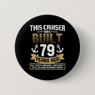 Badge Rond 5 Cm Construit il y a 79 ans Vintage 79 ans 79e anniver
