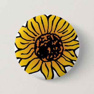 Badge Rond 5 Cm Conte de fées Vintage Wizard of Oz Tournesol en fl