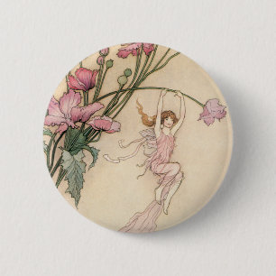 Badge Rond 5 Cm Contes de fées vintage, Trois esprits remplis de j
