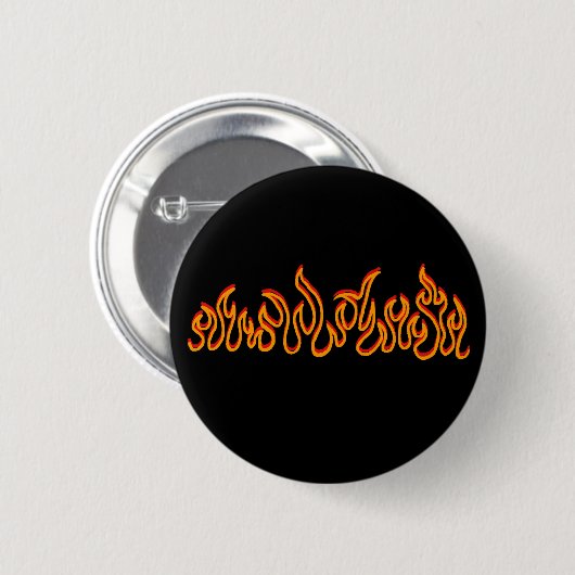 Badge Rond 5 Cm Contour de flammes de feu (Devant & derrière)