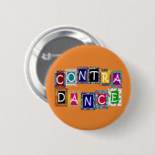 Badge Rond 5 Cm Contre le bouton de la danse II (Devant & derrière)