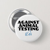 Badge Rond 5 Cm Contre les tests animaux (Devant & derrière)