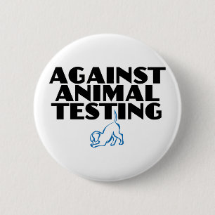 Badge Rond 5 Cm Contre les tests animaux