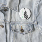 Badge Rond 5 Cm Contrebasse du psaume 150 (En situation)