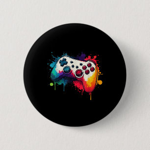 Badge Rond 5 Cm Contrôlez Toutes Les Choses Manette De Jeu Vidéo J