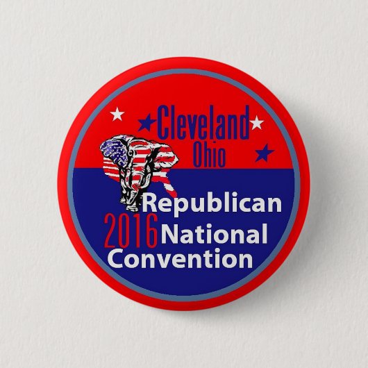 Badge Rond 5 Cm Convention 2016 de républicain (Devant)