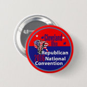 Badge Rond 5 Cm Convention 2016 de républicain (Devant & derrière)