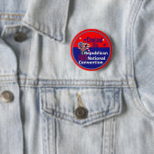 Badge Rond 5 Cm Convention 2016 de républicain (En situation)