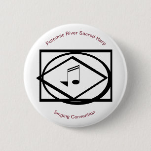 Badge Rond 5 Cm Convention chanteuse d'harpe sacrée de fleuve
