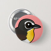 Badge Rond 5 Cm Conversation Jaune-breasted de Birdorable (Devant & derrière)