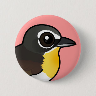 Badge Rond 5 Cm Conversation Jaune-breasted de Birdorable