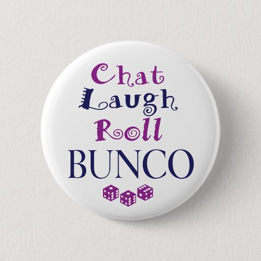 Badge Rond 5 Cm conversation, rire, petit pain - bunco (Devant)