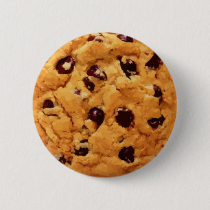 Badge Rond 5 Cm Cookie à chips au chocolat