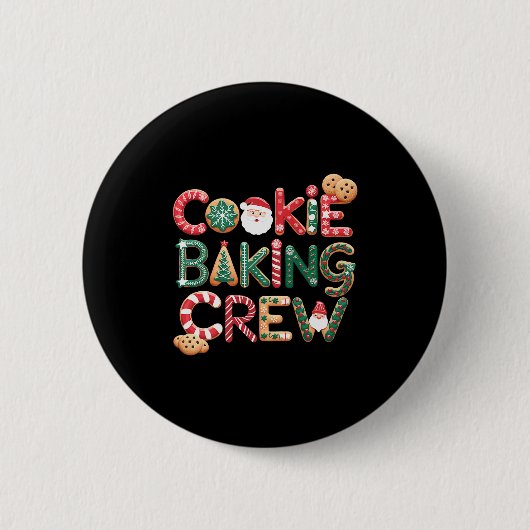 Badge Rond 5 Cm Cookie Baking Crew Family Christmas Gingerbread Te (Devant)