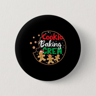 Badge Rond 5 Cm Cookie Baking Crew Funny Pajamas Famille Noël Chri