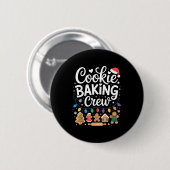 Badge Rond 5 Cm Cookie Baking Crew Holiday Squad Gingerbread Chris (Devant & derrière)