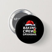Badge Rond 5 Cm Cookie Baking Crew Shirt Grandma Matching Christma (Devant & derrière)