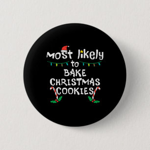 Badge Rond 5 Cm Cookie de Noël Cookie de Noël de famille Matc