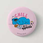 Badge Rond 5 Cm Cookie Monster | Bon appétit Chill (Devant)
