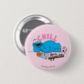 Badge Rond 5 Cm Cookie Monster | Bon appétit Chill (Devant & derrière)