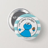Badge Rond 5 Cm Cookie Monster Doodley Graphisme (Devant & derrière)