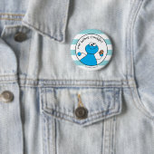 Badge Rond 5 Cm Cookie Monster Doodley Graphisme (En situation)