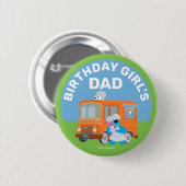 Badge Rond 5 Cm Cookie Monster Nourriture Camion Anniversaire Fill (Devant & derrière)