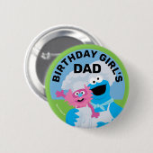 Badge Rond 5 Cm Cookie Monster Nourriture Camion Anniversaire Fill (Devant & derrière)