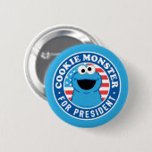 Badge Rond 5 Cm Cookie Monster pour Président (Devant & derrière)