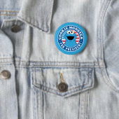 Badge Rond 5 Cm Cookie Monster pour Président (En situation)