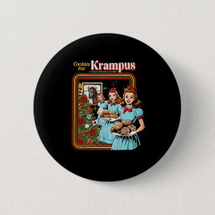 Badge Rond 5 Cm Cookie pour Krampus Noël