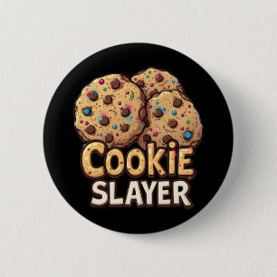 Badge Rond 5 Cm Cookie Slayer - Chocolate Treat Conqueror