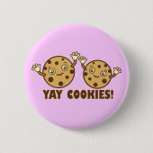 Badge Rond 5 Cm Cookies, Yay (Devant)