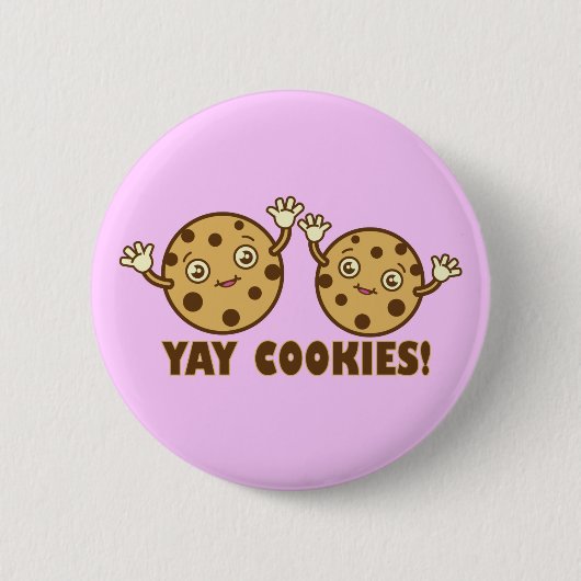 Badge Rond 5 Cm Cookies, Yay (Devant)