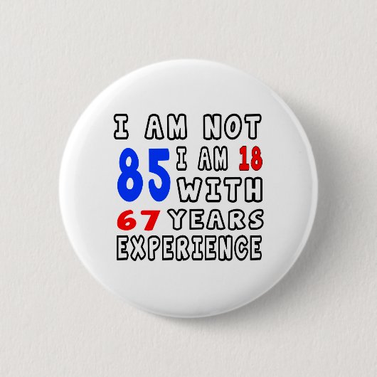 Badge Rond 5 Cm Cool 85 conceptions d'anniversaire (Devant)