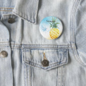Badge Rond 5 Cm Cool Ananas été (En situation)