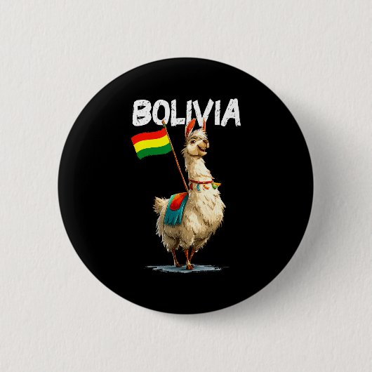 Badge Rond 5 Cm Cool Bolivian Llama Costume For Bolivia Lovers (Devant)