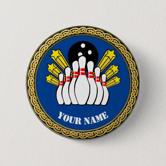 Badge Rond 5 Cm COOL ! Bouton - Bowling - Custom Bowler - Ajouter  (Devant)