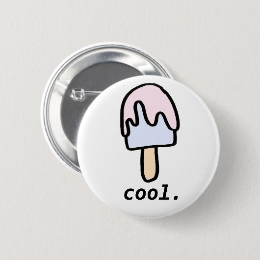 Badge Rond 5 Cm cool. Bouton de Popsicle (Devant & derrière)