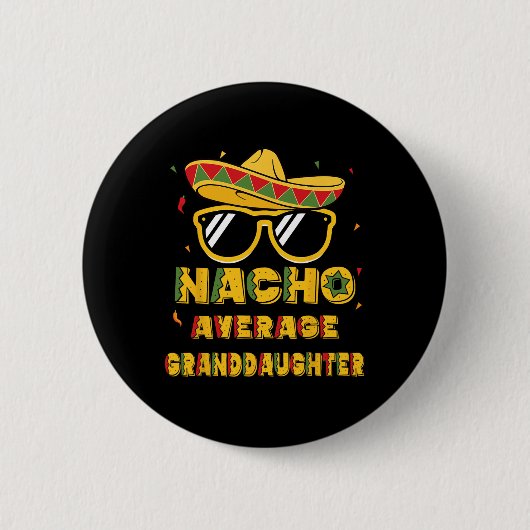 Badge Rond 5 Cm Cool Cinco De Mayo Nacho Moyenne Petite-Fille Som (Devant)