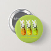 Badge Rond 5 Cm Cool coupé avec ananas (Devant & derrière)