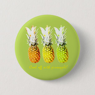 Badge Rond 5 Cm Cool coupé avec ananas