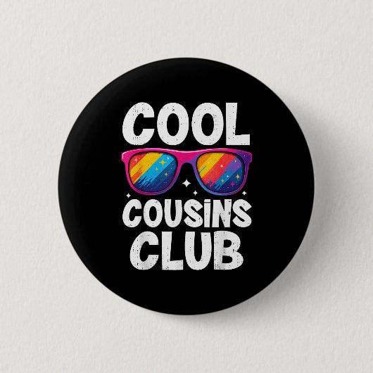 Badge Rond 5 Cm Cool Cousins Club Family Matching Funny Cousin Squ (Devant)