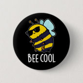 Badge Rond 5 Cm Cool d'abeilles drôle Insect Bee Pun Dark BG (Devant)
