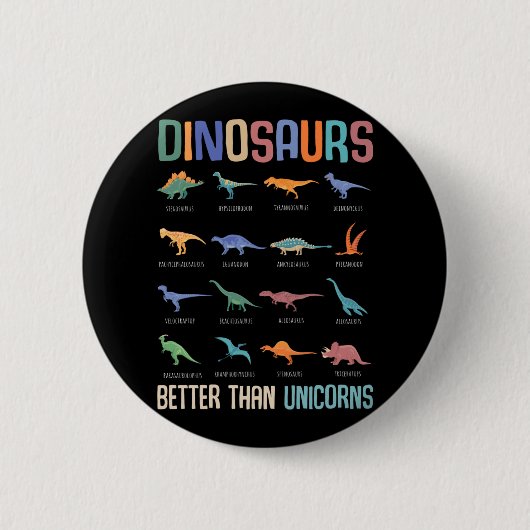 Badge Rond 5 Cm Cool Dinosaur Fan Dino Boys Trex (Devant)